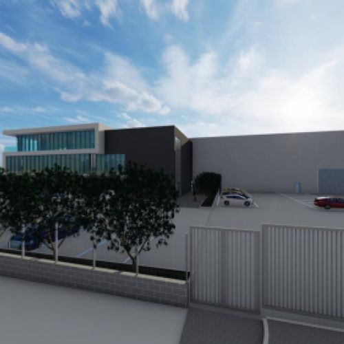 Edificio industrial y oficinas para la empresa Reynober